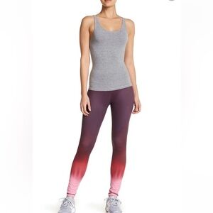 VIE ACTIVE Stylish Ombre Gradient Leggings - Pink to Purple
